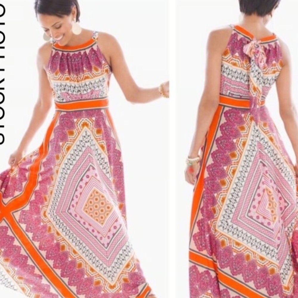 Multicolor Sleeveless Maxi Dress